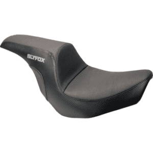 SLYFOX Lowrider Slyfox Seat - Gray Logo - Smooth Vinyl - Carbon Fiber - FL '18-'24 0802-1590