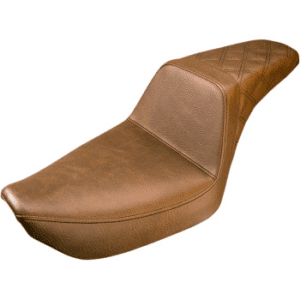 SADDLEMEN Step-Up Seat - Brown - Dyna 896-04-173BR