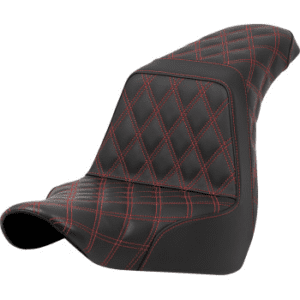 SADDLEMEN Lattice Stitch Step-Up Seat - Red Stitch - FXLR/FLSB '18-'21 A818-29-175RED